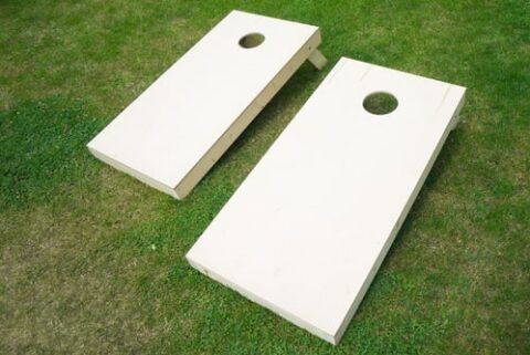 Housse De Protection Pour Planche De Cornhole - Étui Imperméable UV Avec Poche Pour Sacs De Haricots (124x63cm, Tissu Oxford Argenté)