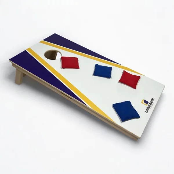 Cornhole Pro Series - Violet et jaune + 8 sacs – Image 2