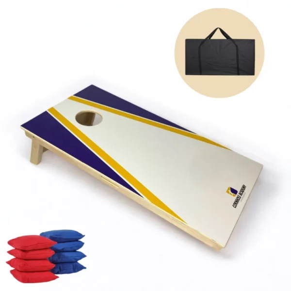 Cornhole Pro Series - Violet et jaune + 8 sacs – Image 3